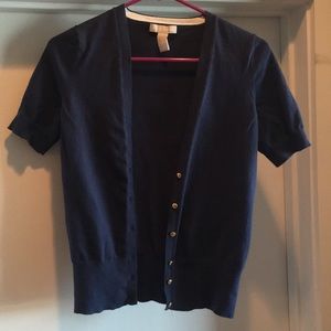 Banana Republic Navy Short Sleeve Sweater